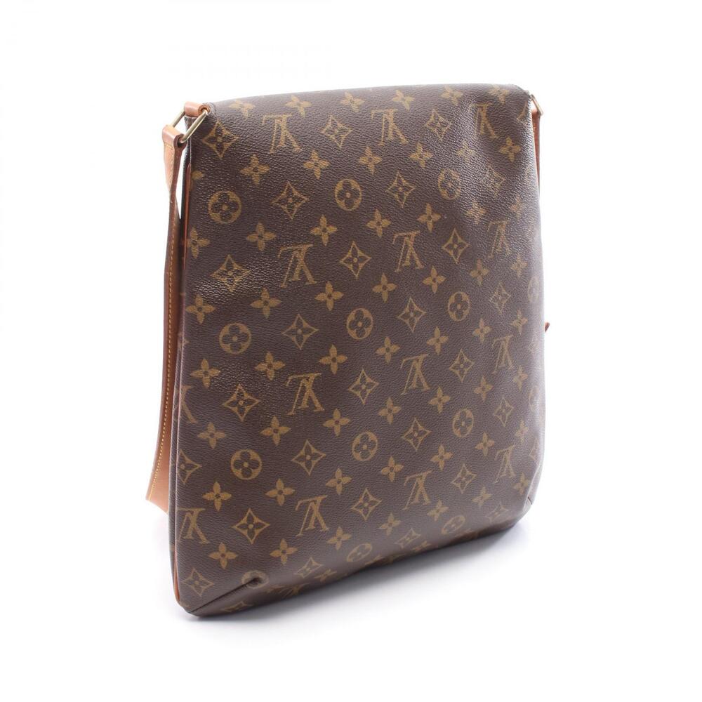 Louis Vuitton Canvas Leather Shoulder Monogram Musette Bag Brown